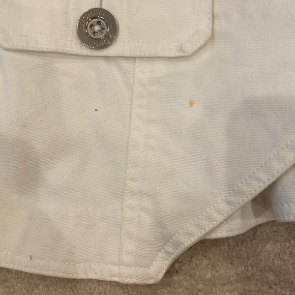 Size 4 White Denim Michael Kors Jacket - Picture 2 of 8